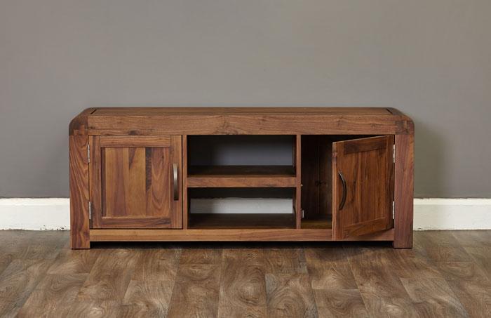 Baumhaus Shiro Walnut Widescreen Television Cabinet (CDR09B)