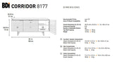 BDI Corridor 8177 Charcoal Stained Ash TV Cabinet