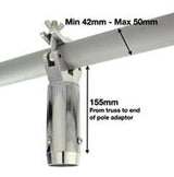 B-Tech BT7825 Modular TV Ceiling Truss Clamp Kit to 50mm Pole Adaptor