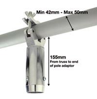 B-Tech BT7825 Modular TV Ceiling Truss Clamp Kit to 50mm Pole Adaptor