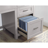 Dorel Home Carver Lift Top Office Desk in Grey (9257096COMUK)
