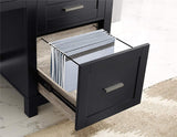Dorel Home Carver Lift Top Office Desk in Black (9257196COMUK)