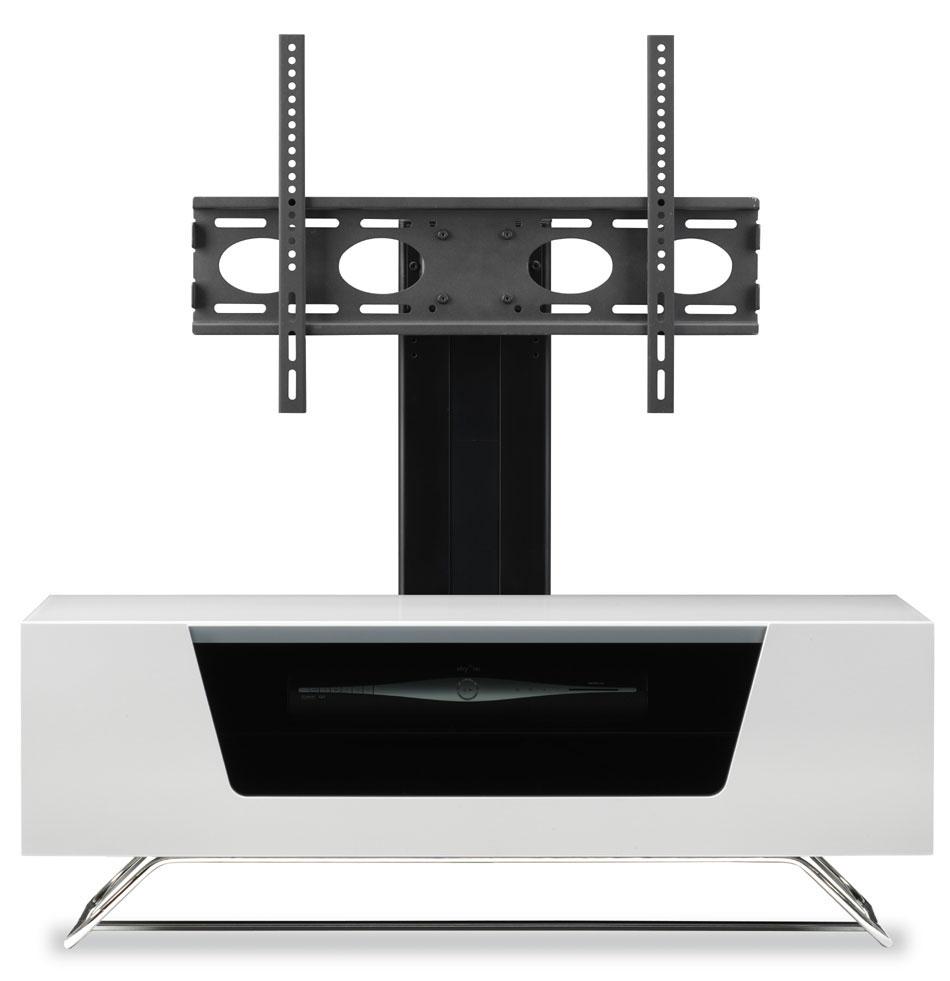 White tv on sale stand with bracket
