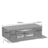 Alphason Chromium 2 Ivory TV Stand (CRO2-1000CB-IVO)