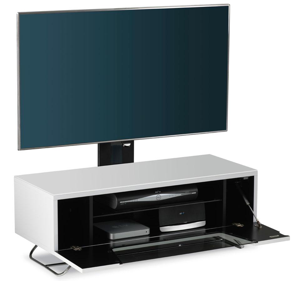 Cantilever tv stand clearance with soundbar bracket