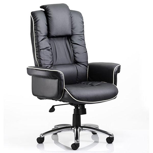 Dynamic Chelsea Luxury Gull Wing Executive Black Leather Chair