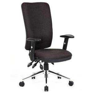 Dynamic Chiro High Back Ergonomic 24Hr Executive Chair in Black Fabric