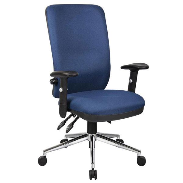 Dynamic Chiro High Back Ergonomic 24Hr Executive Chair in Blue Fabric
