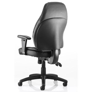 Dynamic Galaxy Ergonomic Executive Leather Operator Chair in Black