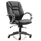 Dynamic Galloway Executive Leather Office Chair in Black