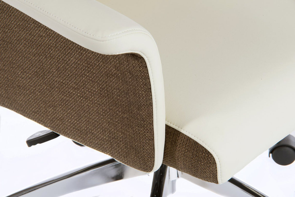 Teknik Elegance High Back Cream Leather Chair
