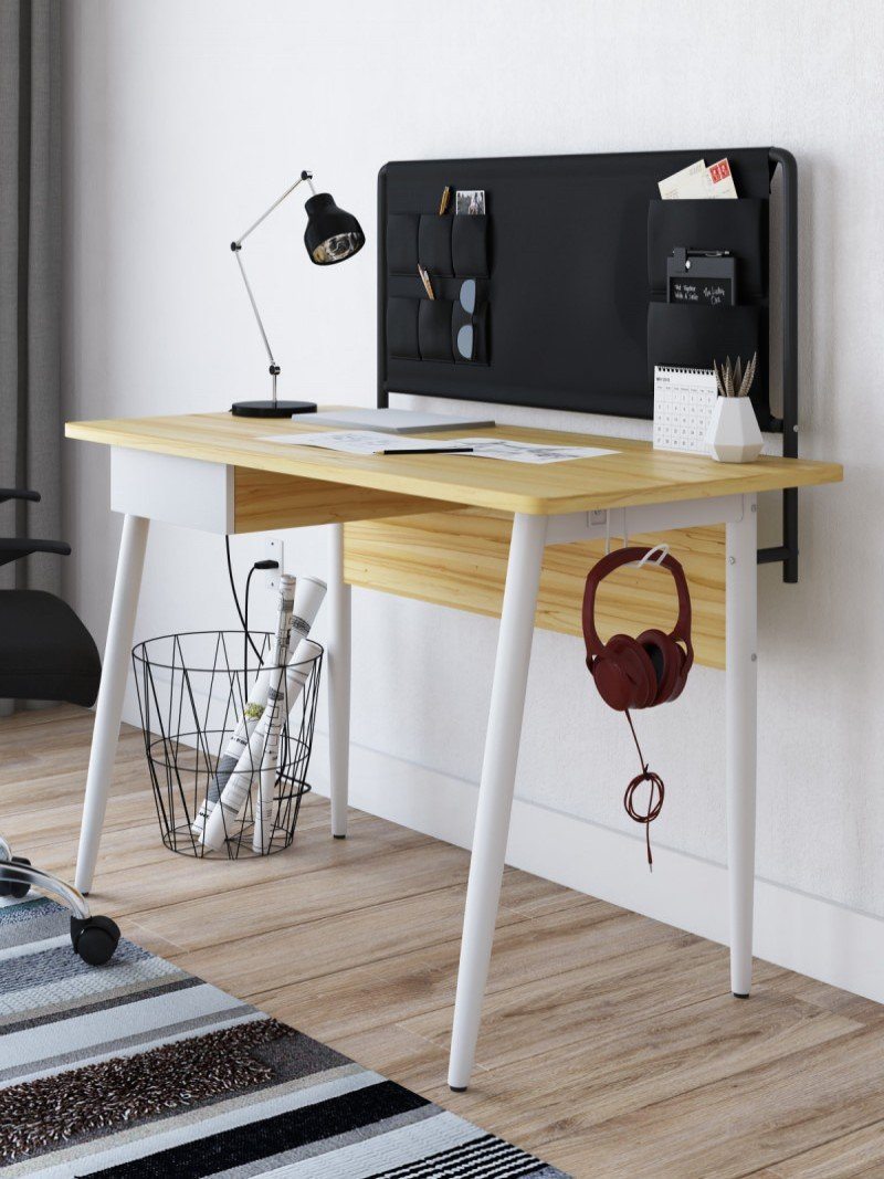 Alphason Freemont Oak and White Office Desk (AW3617WHI)