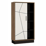 Furniture To Go Brolo 1 Door Bookcase With Walnut And High Gloss White (4341053)