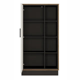 Furniture To Go Brolo 1 Door Bookcase With Walnut And High Gloss White (4341053)