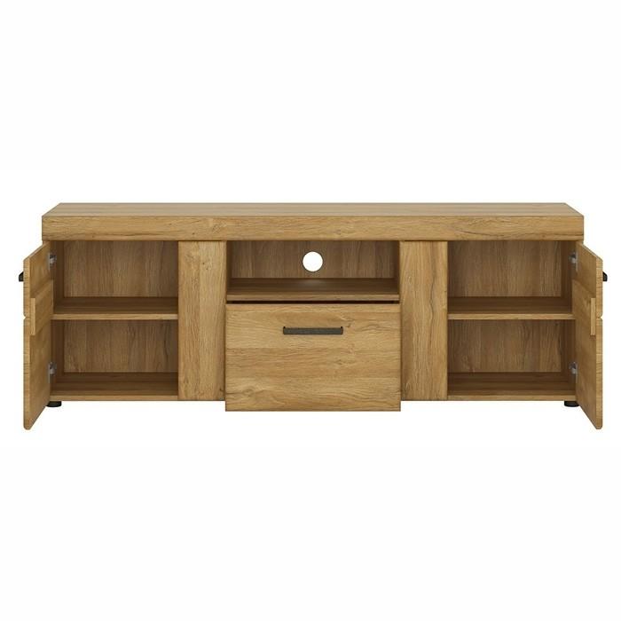 Furniture To Go Cortina 2 Door 1 Drawer Tall TV Cabinet In Grandson Oak (4325256)