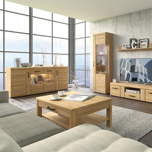 Furniture To Go Cortina 4 Door Wide Glazed Sideboard In Grandson Oak (4324456)