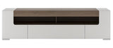 Furniture To Go Toronto 190cm Wide Oak and Gloss White TV Cabinet (4202244)