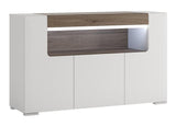 Furniture To Go Toronto 3 Door Sideboard with LED Lighting and Open Shelf (4202944)