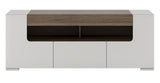 Furniture To Go Toronto 140cm Wide Oak and Gloss White TV Cabinet (4202144)