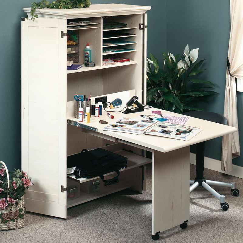 Teknik Hideaway Office Desk in Antique White 5158097