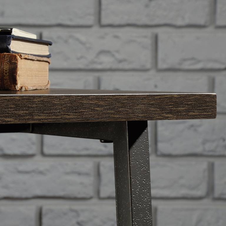 Teknik Industrial Style Bench Desk Black Frame Smoked Oak Top (5423024)