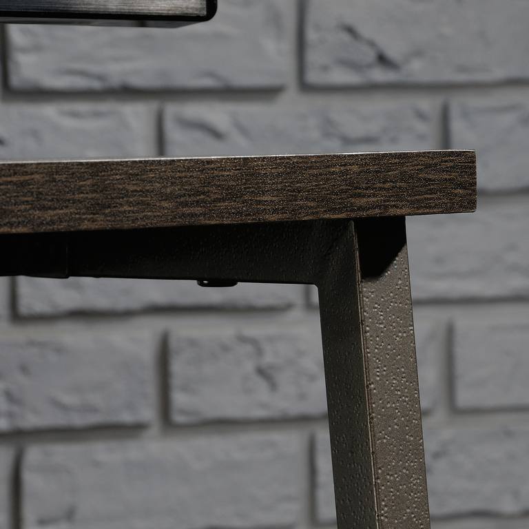Teknik Industrial Style Trestle Table TV Stand in Smoked Oak (5423027)