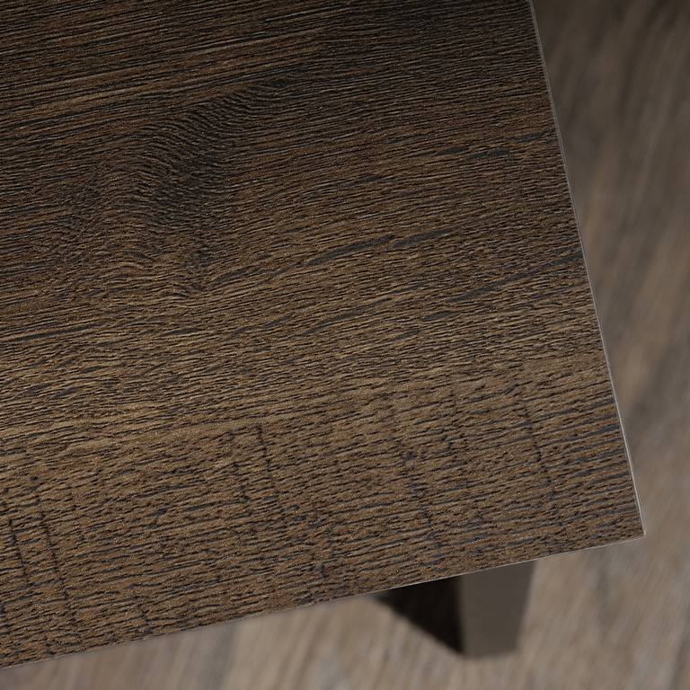 Teknik Industrial Style Trestle Table TV Stand in Smoked Oak (5423027)