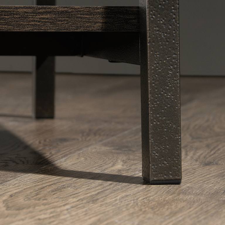 Teknik Industrial Style Trestle Table TV Stand in Smoked Oak (5423027)
