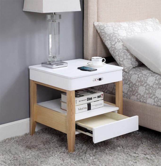 Jual San Francisco Bedside / Lamp Table With Wireless Charging (JF401)