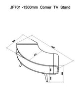 Jual Havana Curved Walnut Corner TV Stand (JF701)