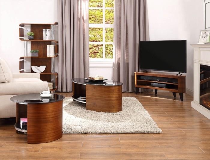 Jual San Francisco Curved Walnut TV Stand (JF709)