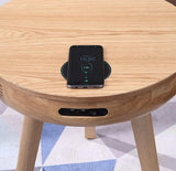 Jual San Francisco Smart Lamp Table With Wireless Charging And Speakers in Oak (JF710)