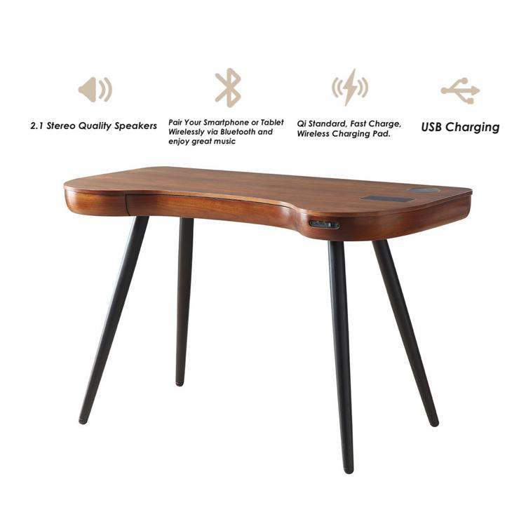 Jual San Francisco Smart Desk With Speakers And Wireless Charging in Walnut (PC711WAL)