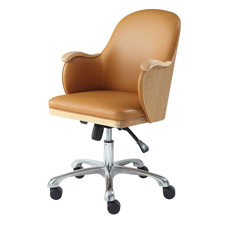 Jual San Francisco PC712 Executive Office Chair in Oak and Tan Leather