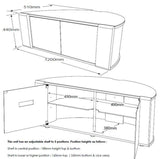 MDA Designs Sirius 1200 Black TV Stand