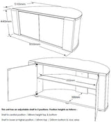 MDA Designs Sirius 850 Oak TV Stand