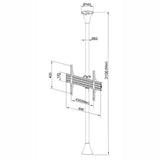 Multibrackets M Floor To Ceiling Mount Pro With 3m Column (MB3620)