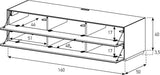 Optimum Project 1600GG Graphite Grey Enclosed TV Cabinet