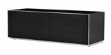 Optimum Project 1300F Enclosed Gloss Black TV Cabinet with Fabric Front
