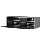 Optimum Project 1300F Enclosed Graphite Grey TV Cabinet with Fabric Front