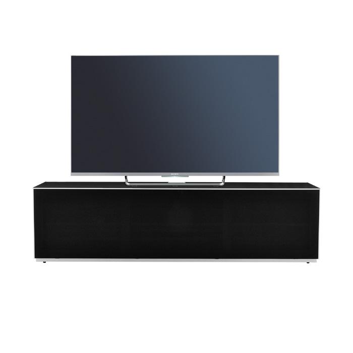 Optimum Project 1600F Gloss Black Enclosed TV Cabinet with Fabric Front