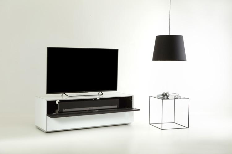 Optimum Project 1300FG Enclosed TV Cabinet with Half Fabric Front