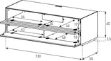 Optimum Project 1300FG Enclosed TV Cabinet with Half Fabric Front