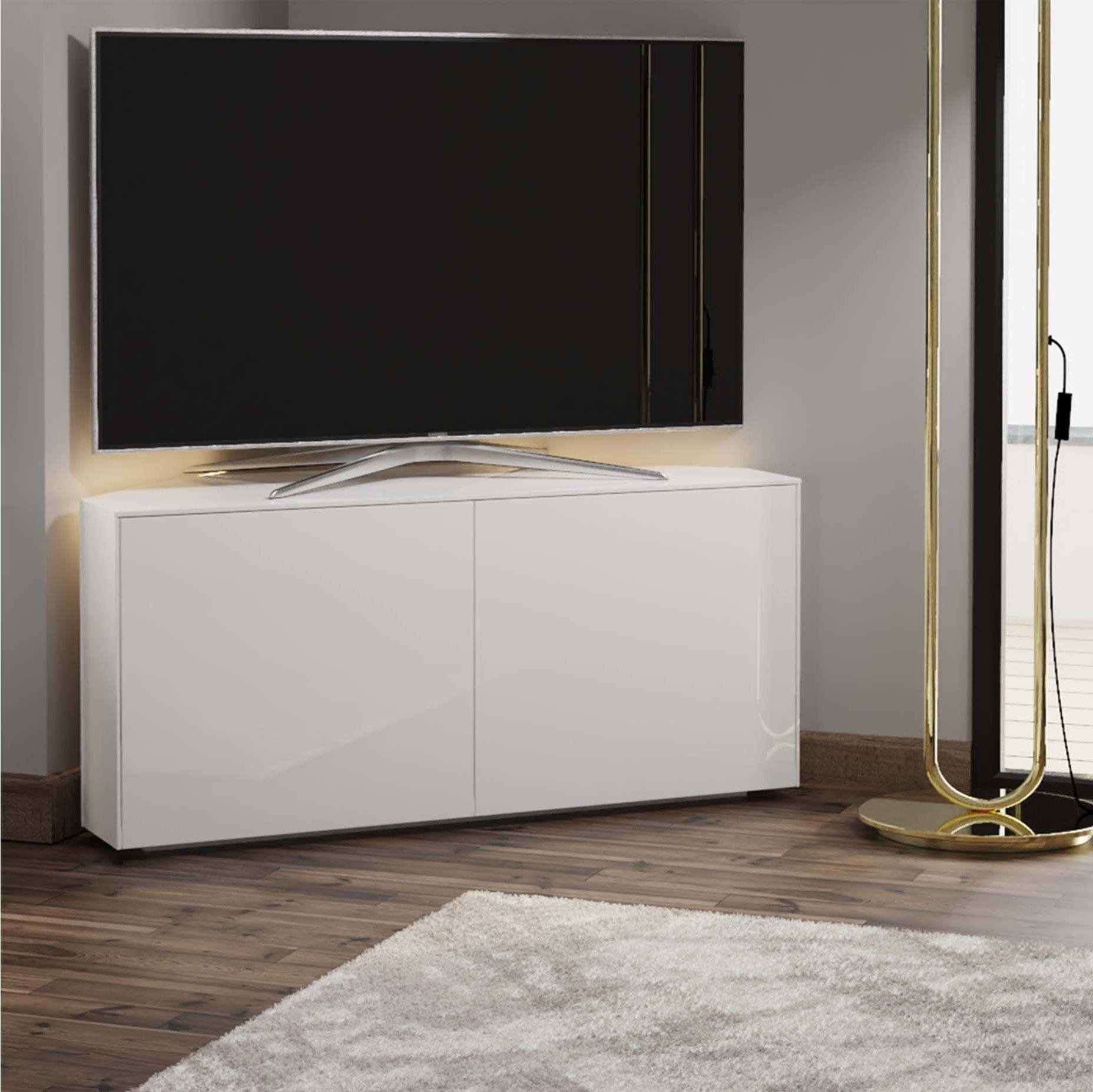 Black gloss corner tv unit deals