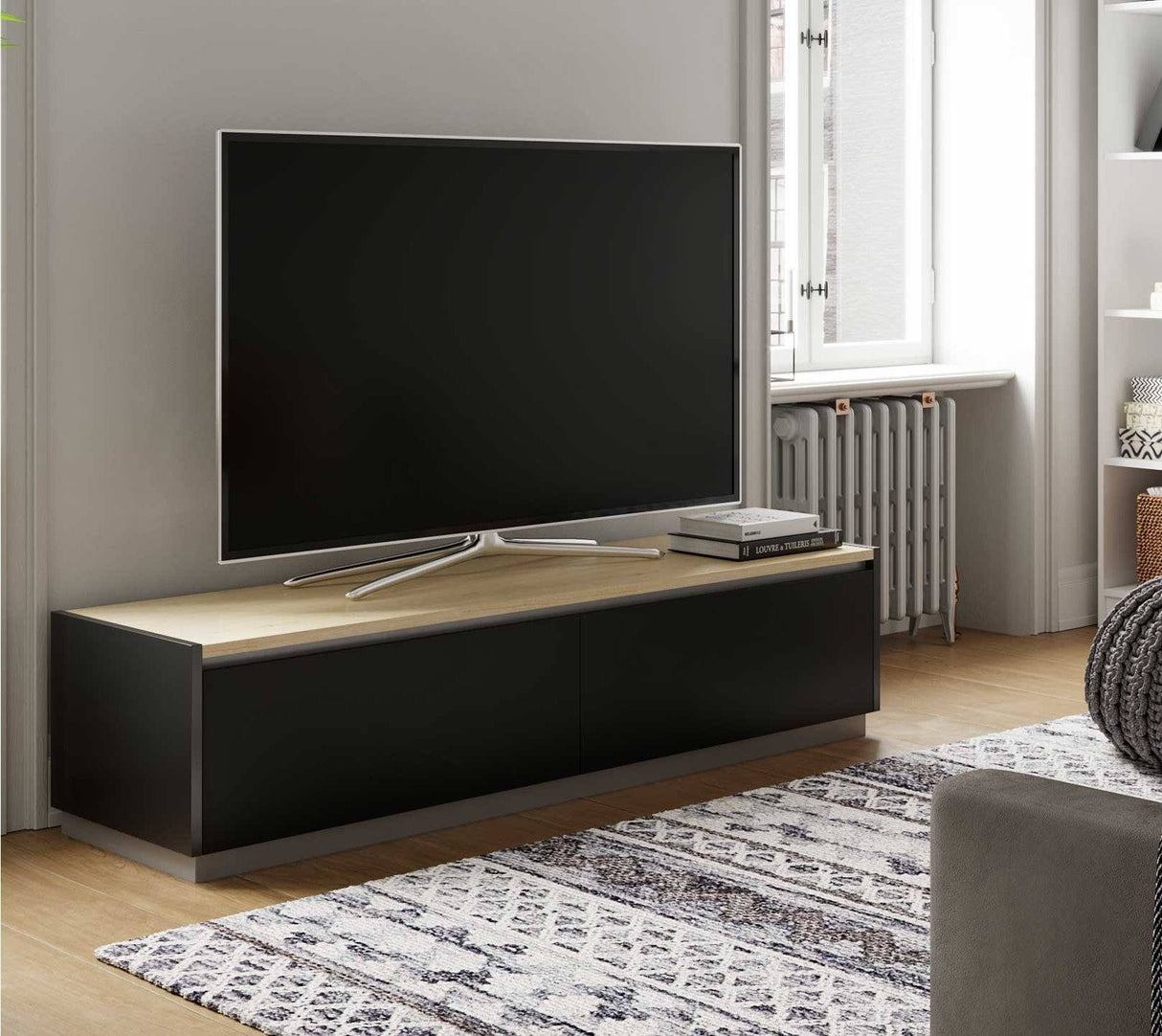 Alphason Horizon TV Cabinet with Oak/Walnut Reversible Top (ADHO1600)