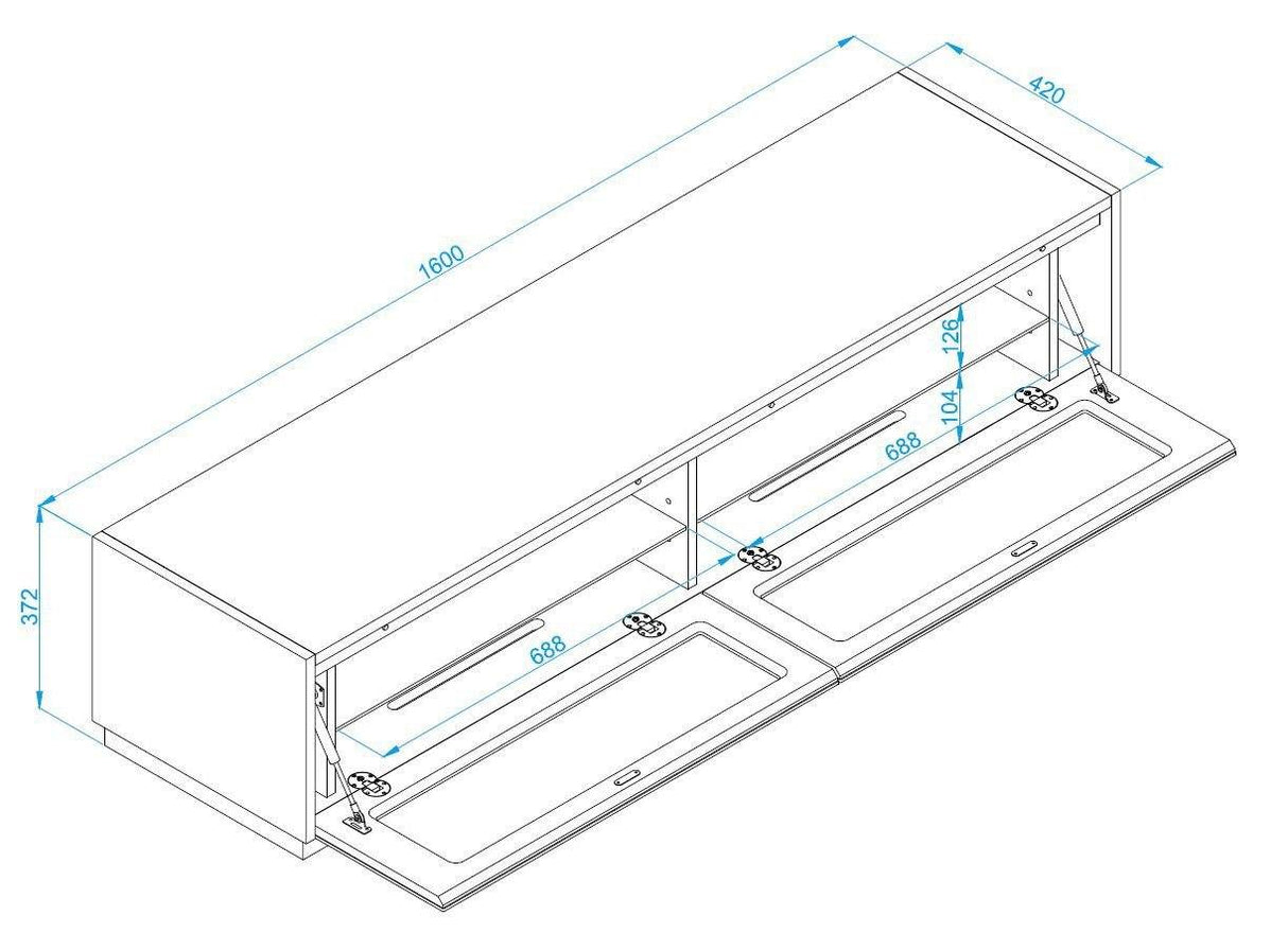 Alphason Horizon TV Cabinet with Oak/Walnut Reversible Top (ADHO1600)