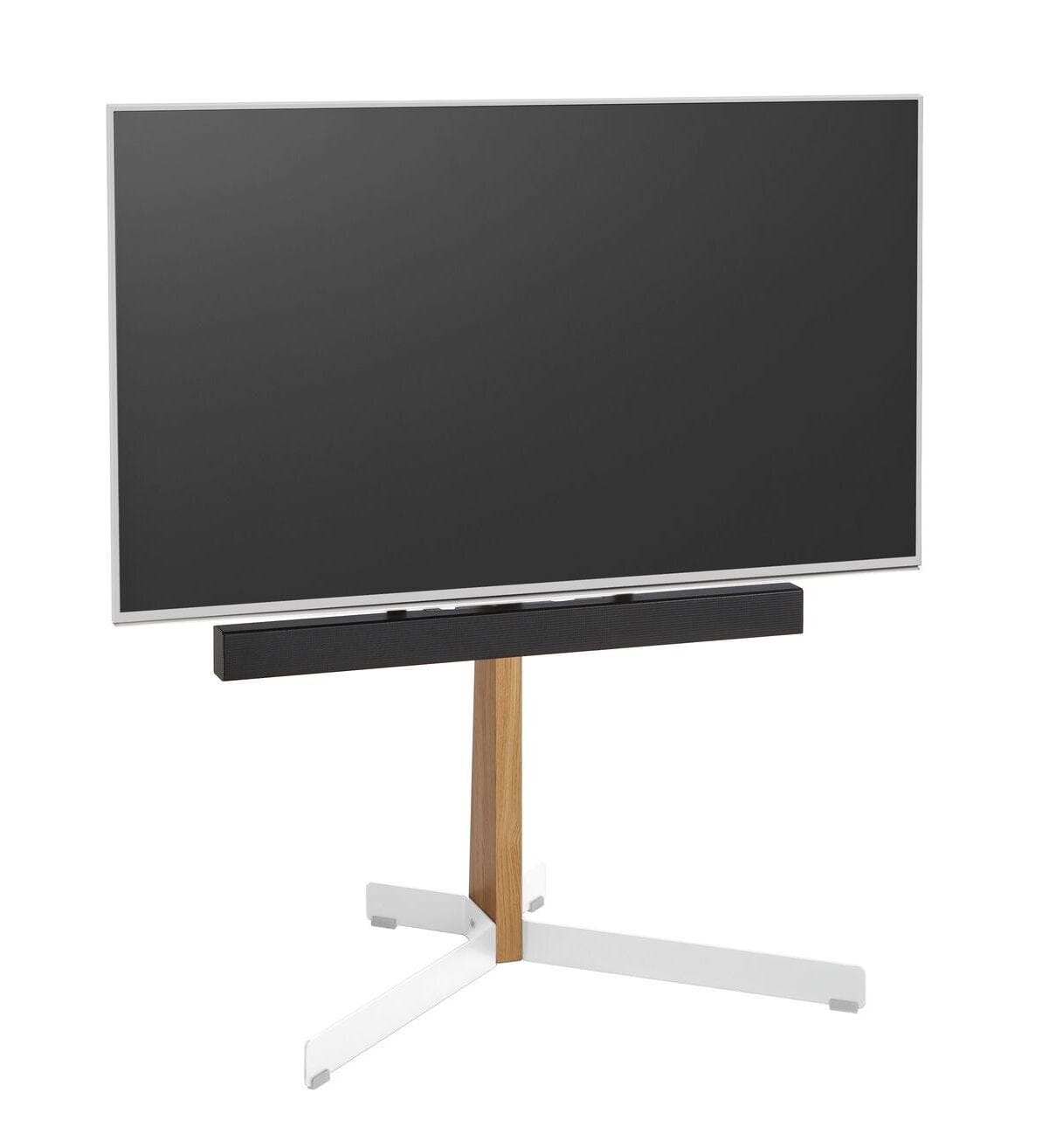 Vogels TVS 3695 TV Floor Stand in Oak and White suits Screens up to 77 inches