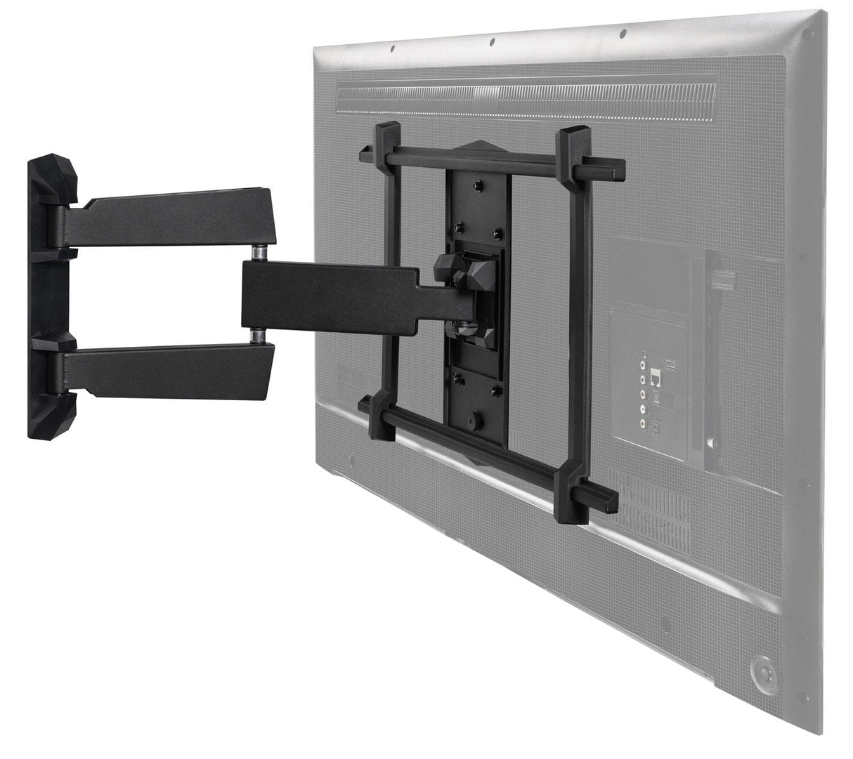 B-Tech BT8226 - Black Ultra Slim Double Arm TV Wall Mount, Tilt and Swivel