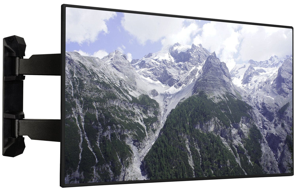 B-Tech BT8226 - Black Ultra Slim Double Arm TV Wall Mount, Tilt and Swivel