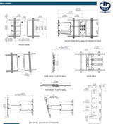 B-Tech BT8226 - Black Ultra Slim Double Arm TV Wall Mount, Tilt and Swivel